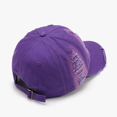 Distressed Adjustable Cotton Baseball Cap - Munsieur