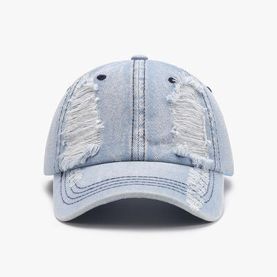 Distressed Cotton Baseball Cap - Munsieur