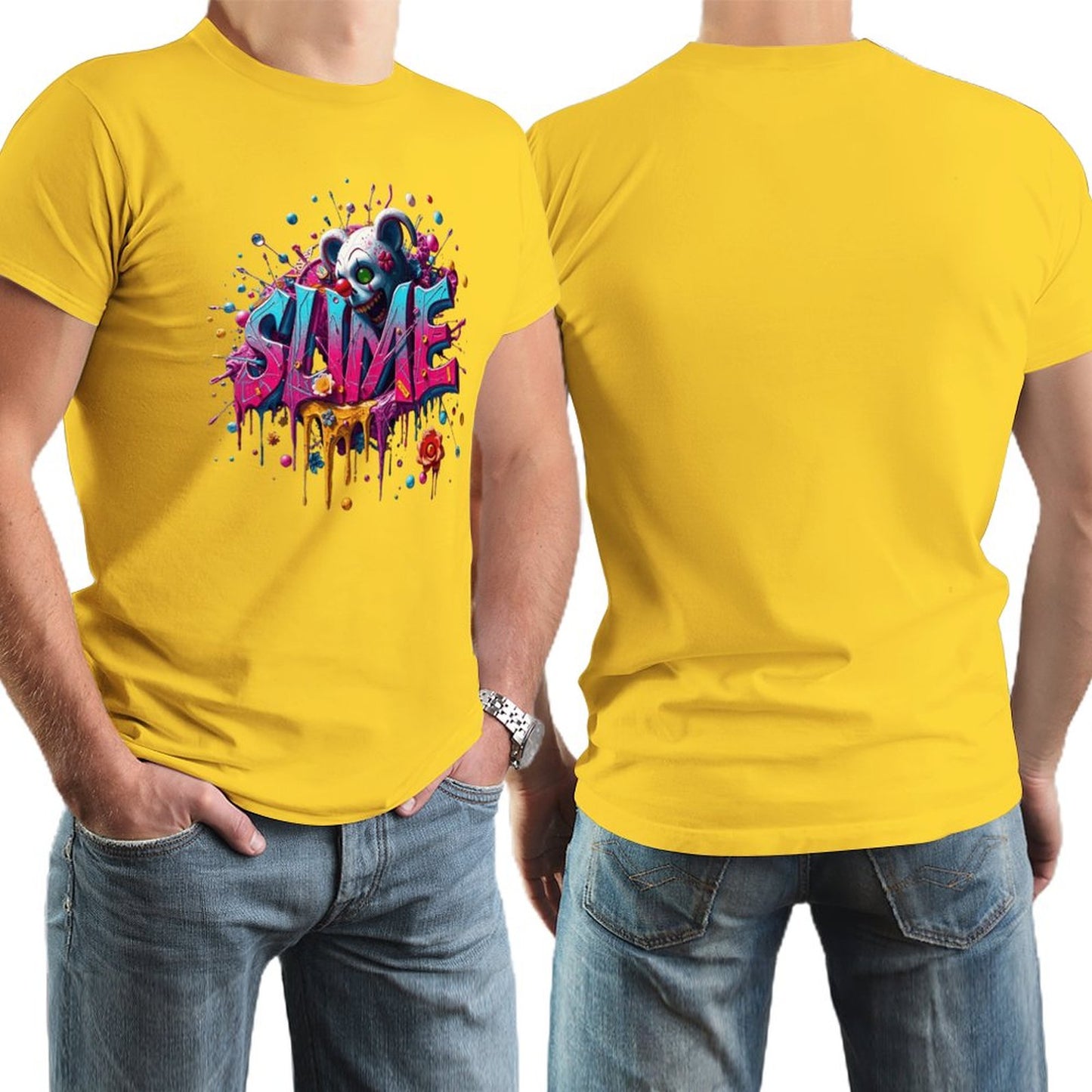 Munsieur New Skool Tee for Men – "Slime" Graphic Streetwear Tee