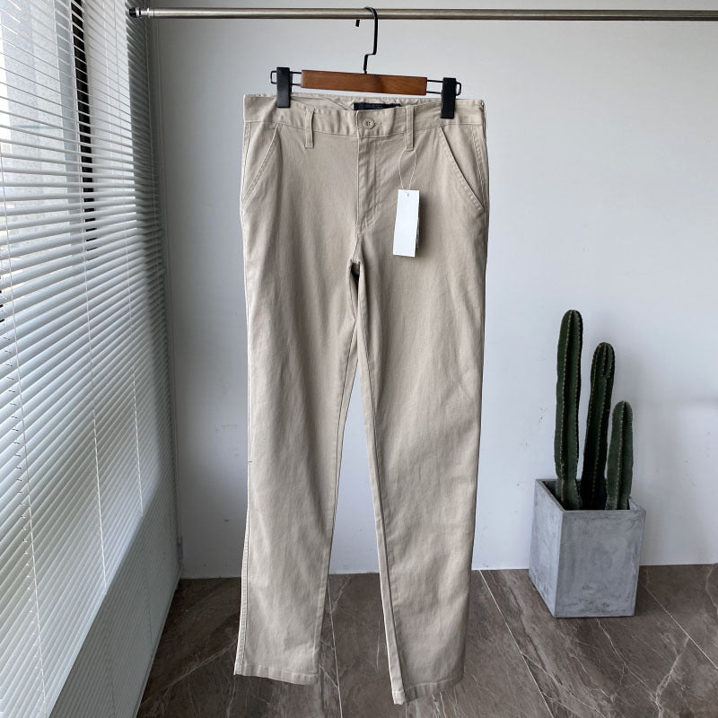 Four-sided Elasticity Autumn New Men's Casual Pants Solid Color
