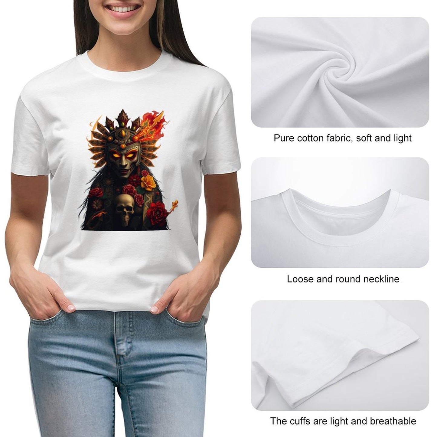 Lost Tribe of Munsieur T-Shirt for Women "Queen Isis" (High Definition & Front Printing)