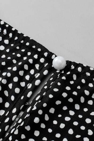 Printed Short Puff Sleeve Blouse - Munsieur