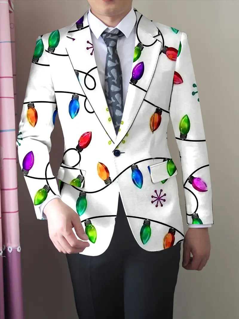 Men's Christmas Series Men's Long-Sleeved Coat