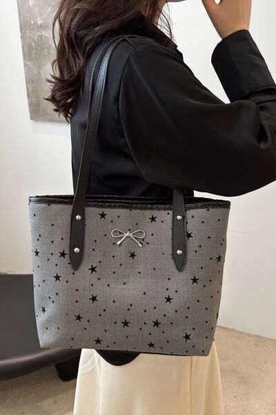 Bow Trim Polyester Tote Bag - Munsieur
