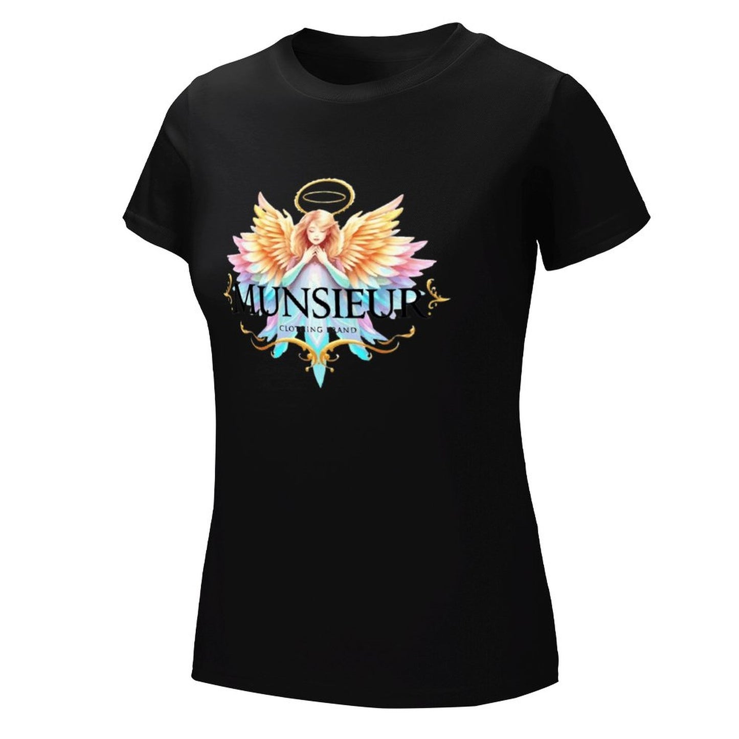 Munsieur Designer T-shirt for Women "Angel" Drip With Confidence Streetwear for Her