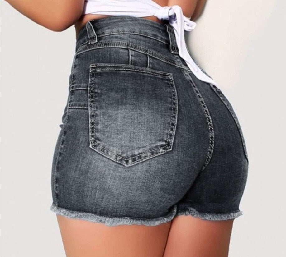 Women's Stretch Bottoms Slim Fit Ripped Tassel Denim Bottoms