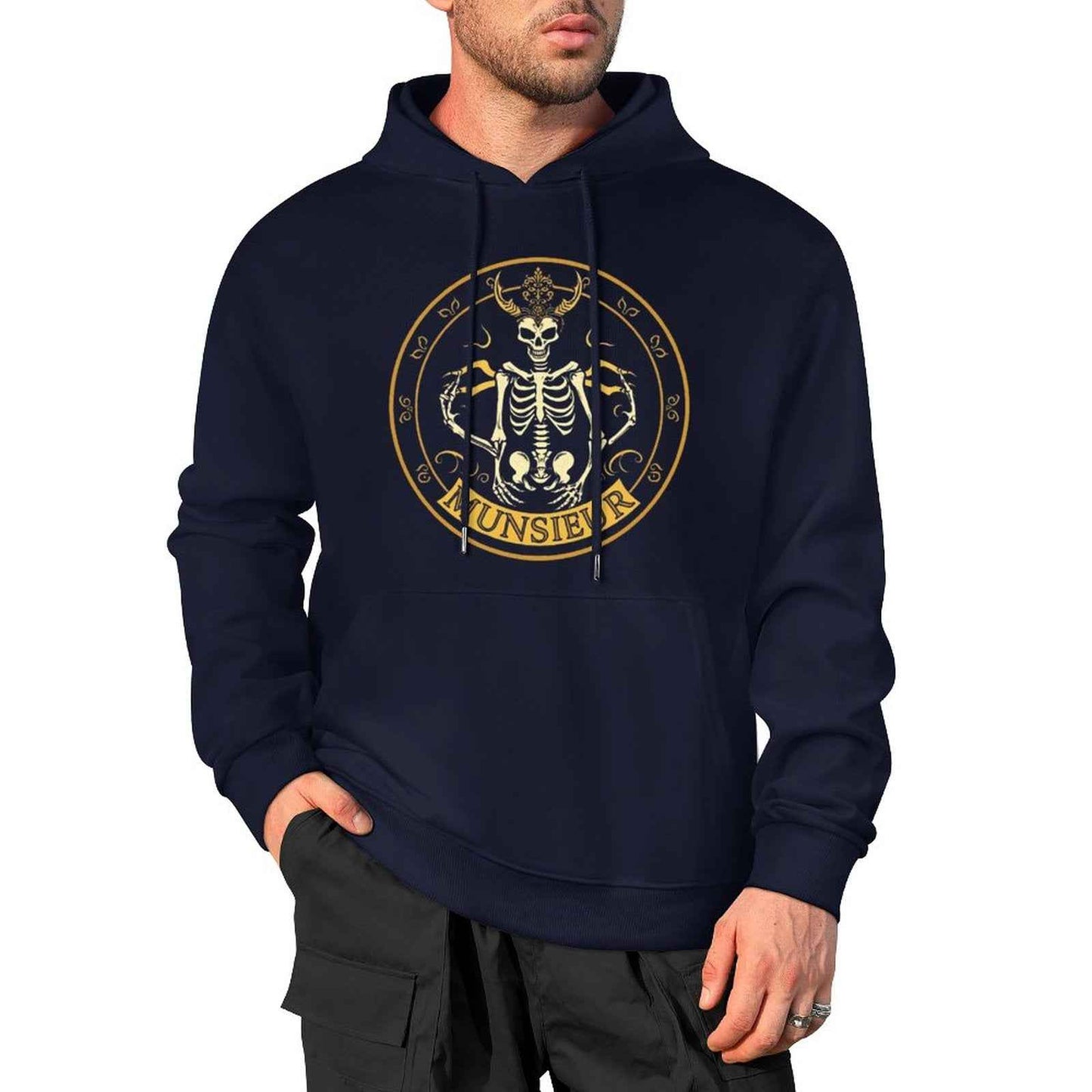 Munsieur Shadow Reaper: Luxe Skull Hoodie for Men - Munsieur
