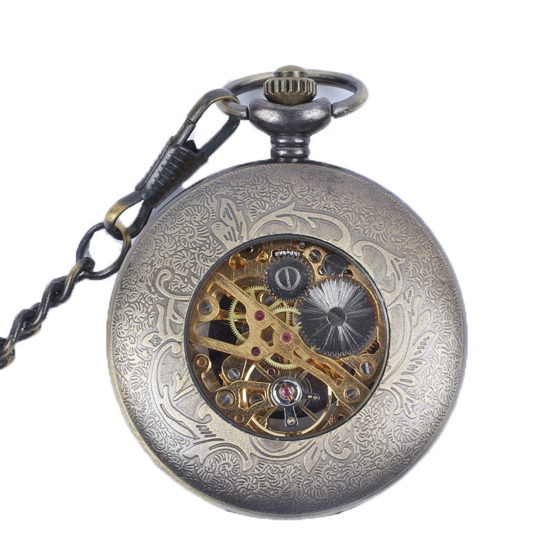 Automatic Semi-automatic Mechanical Pocket Watch Roman Digital Dial Pocket Watch