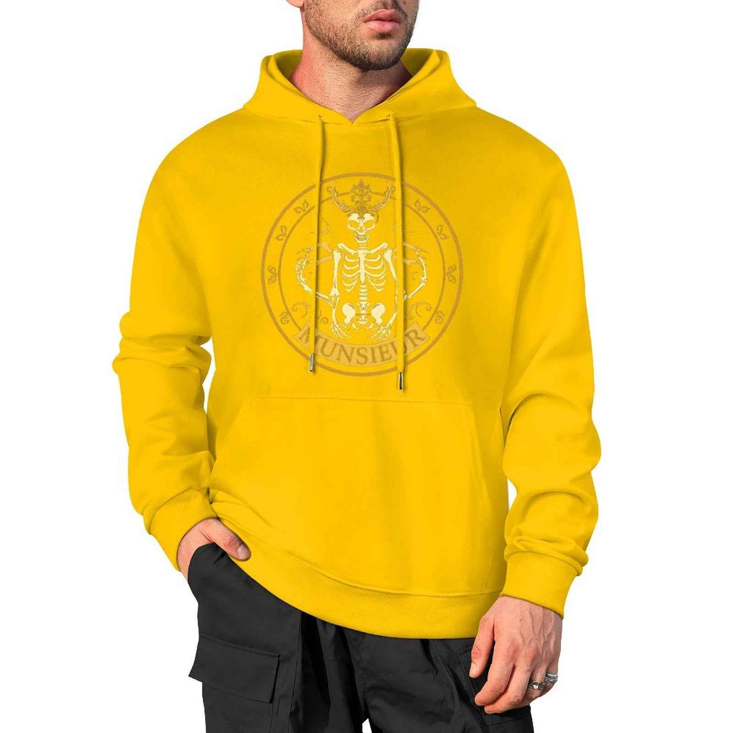 Munsieur Shadow Reaper: Luxe Skull Hoodie for Men - Munsieur