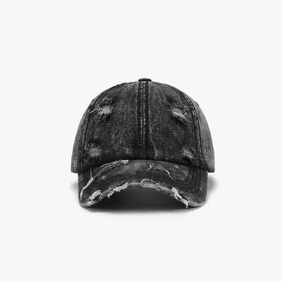 Distressed Cotton Baseball Cap - Munsieur