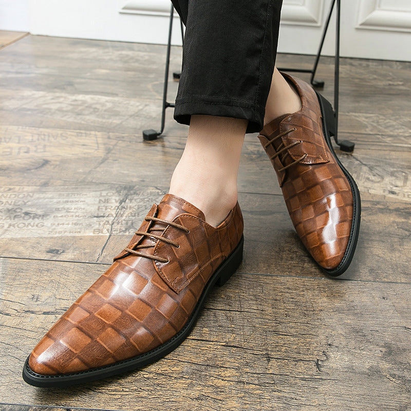 Plus Size Pointed Leather Shoes Fashion Men's
