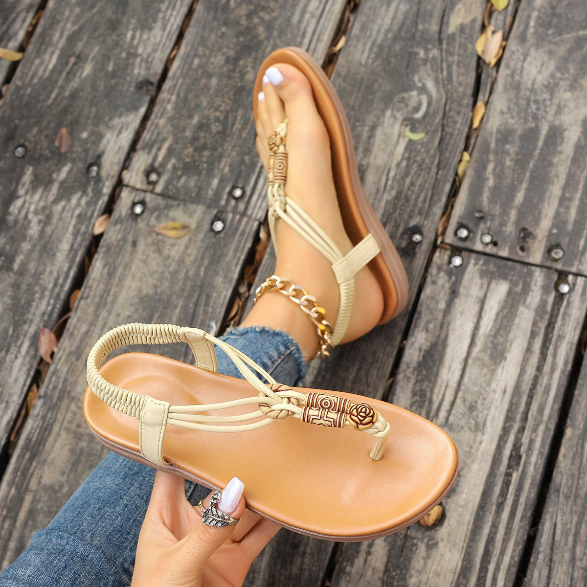 New Women's Flats Sandals Summer Roman