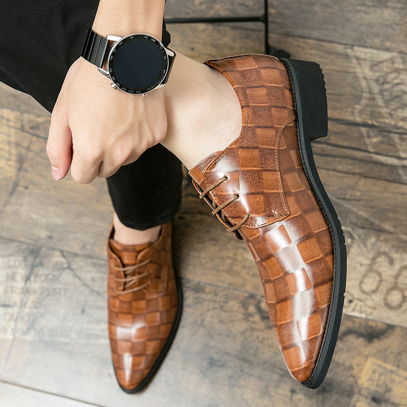 Plus Size Pointed Leather Shoes Fashion Men's
