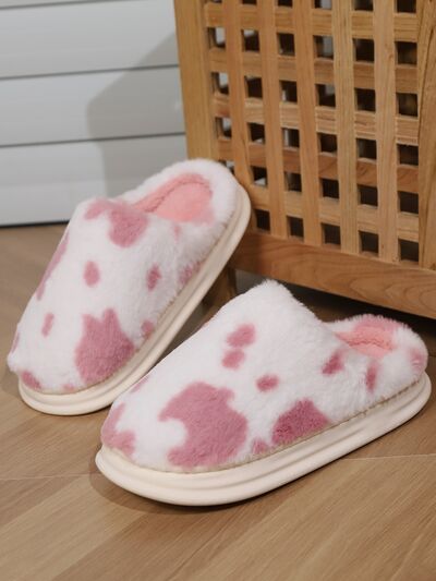 Animal Print Faux Fur Slippers - Munsieur