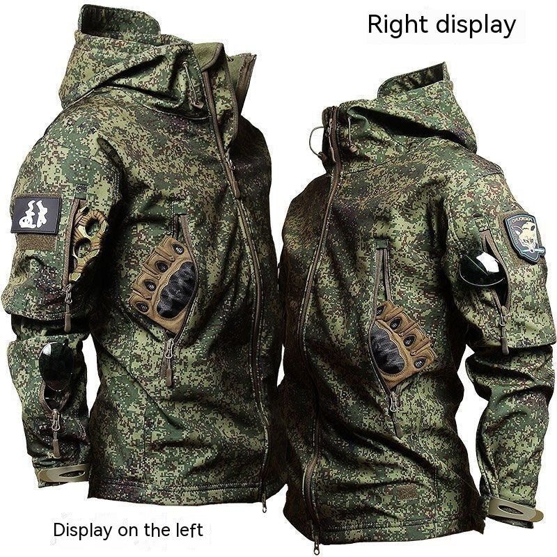 Winter Men's Camouflage Coat Set Workwear And Assault