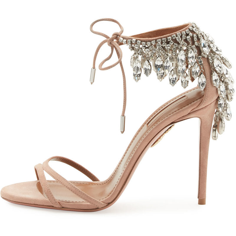 Women's Rhinestone High-Heels With Buckle
