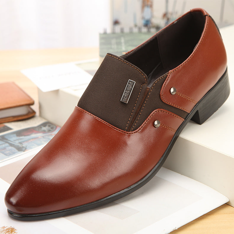 Men's Shoes Business Casual Fashion Casual Pointed Toe Leather Shoes