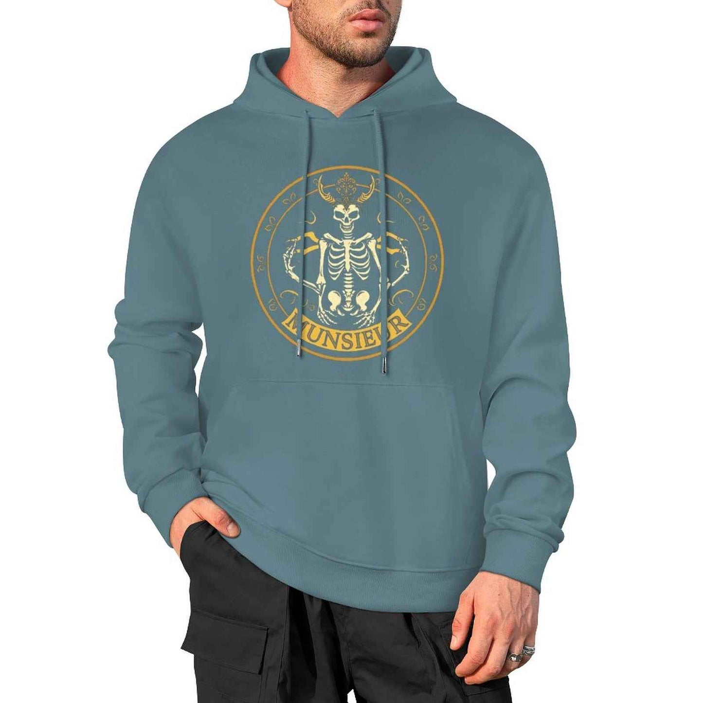 Munsieur Shadow Reaper: Luxe Skull Hoodie for Men - Munsieur