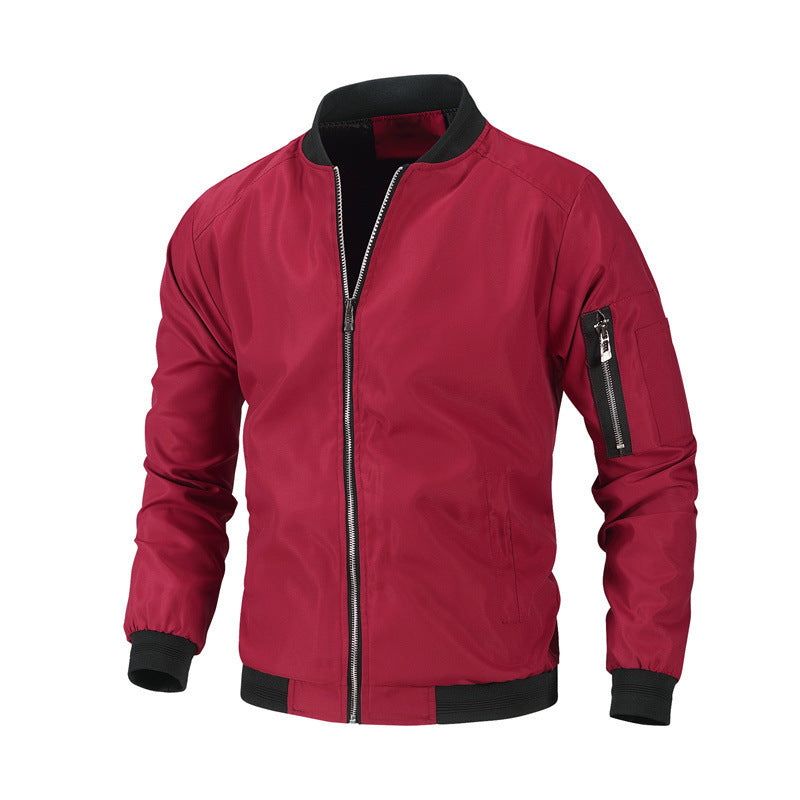 Men's Casual Baseball Sports Coat Slim Fit