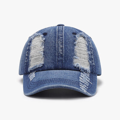 Distressed Cotton Baseball Cap - Munsieur