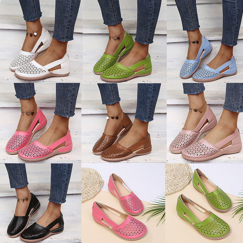 Round Toe Cross-border Large Size Flats Women's
