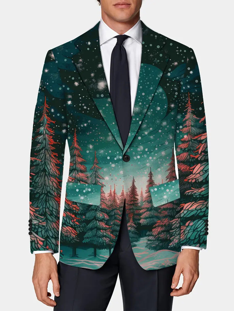 Men's Christmas Series Men's Long-Sleeved Coat