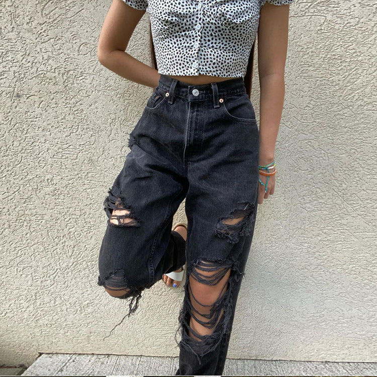Women's Jeans Ripped Holes Women's Jeans
