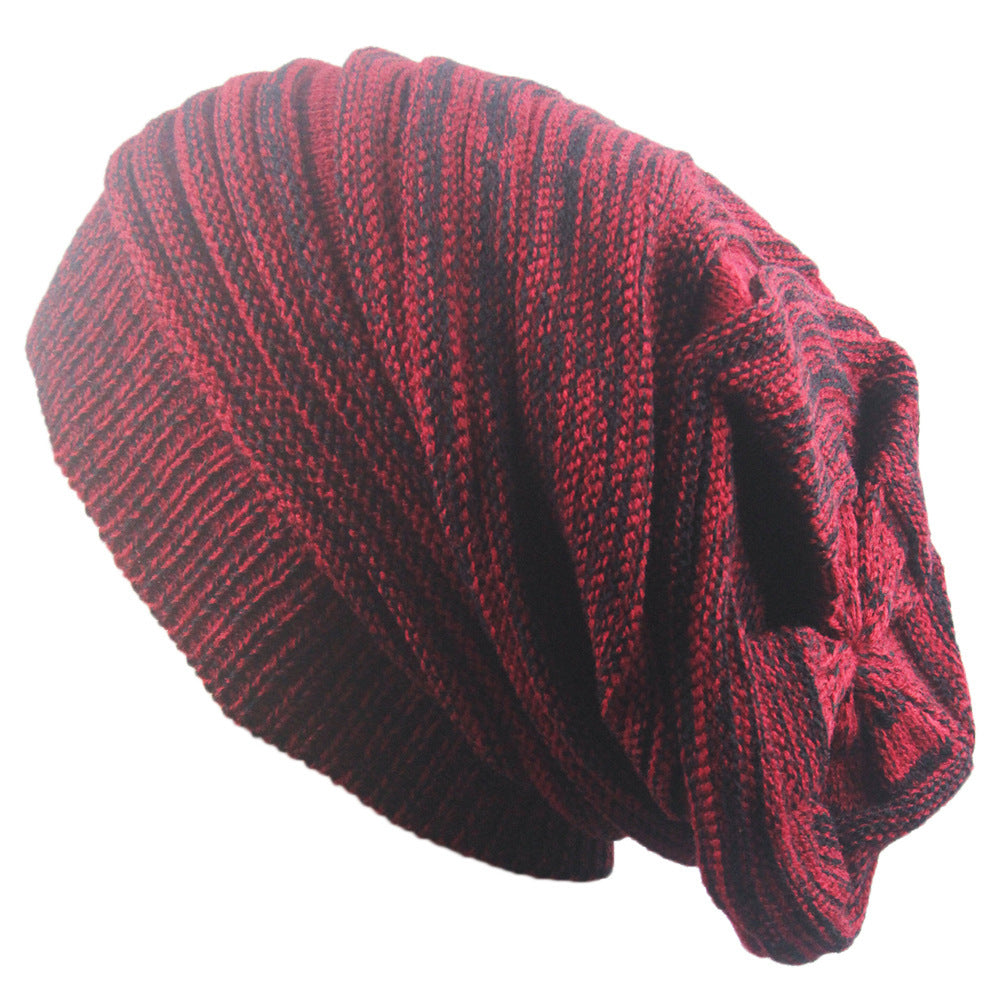 Two-color Melaleuca Pleated Warm Pile Hat