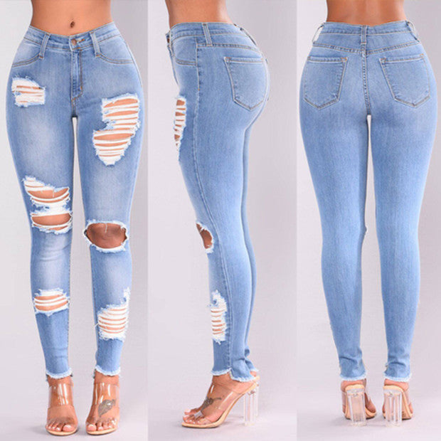 New Women's Ripped Jeans Comfortable