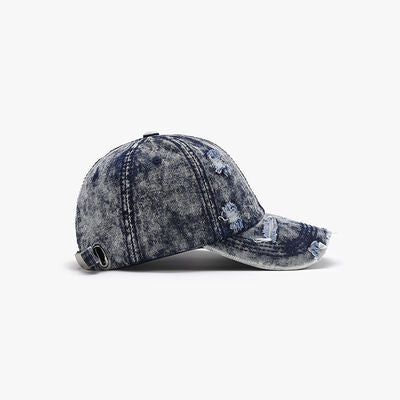 Distressed Cotton Baseball Cap - Munsieur