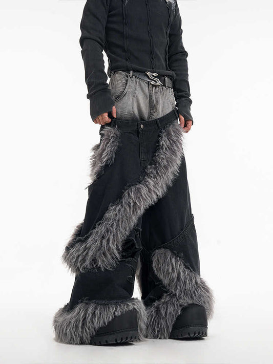 Two-piece Pu Handsome High-grade Pants For Men