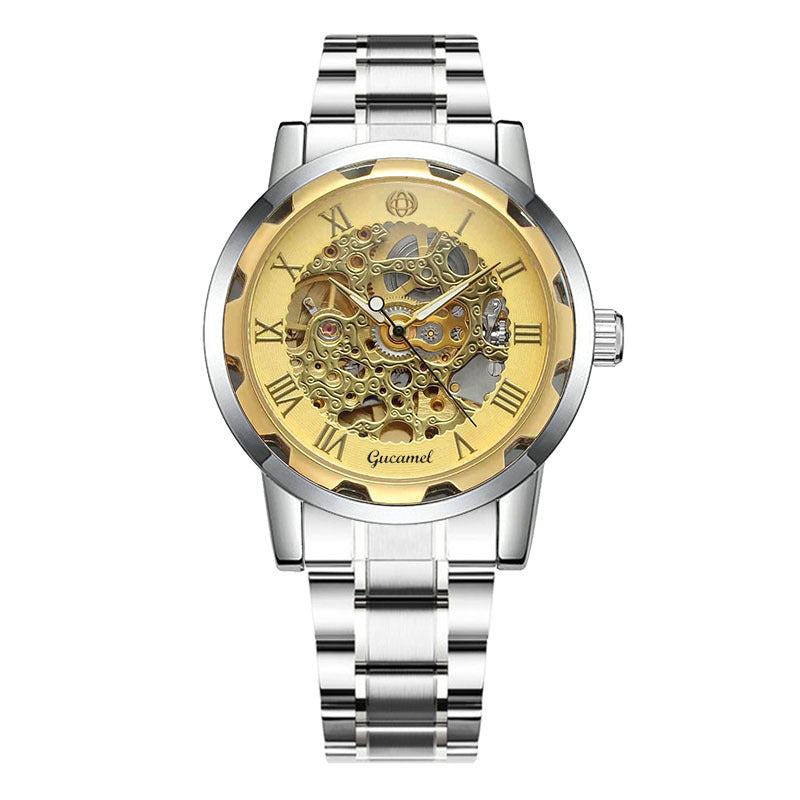 Strip Hollow Gold Manual Mechanical Watch