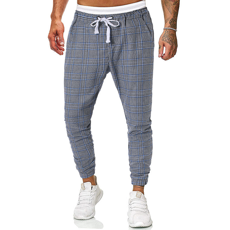 Men's Fashion Checkered Casual Style Joggers