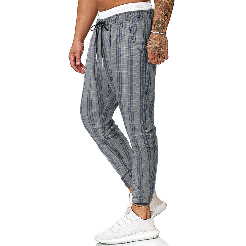 Men's Fashion Checkered Casual Style Joggers