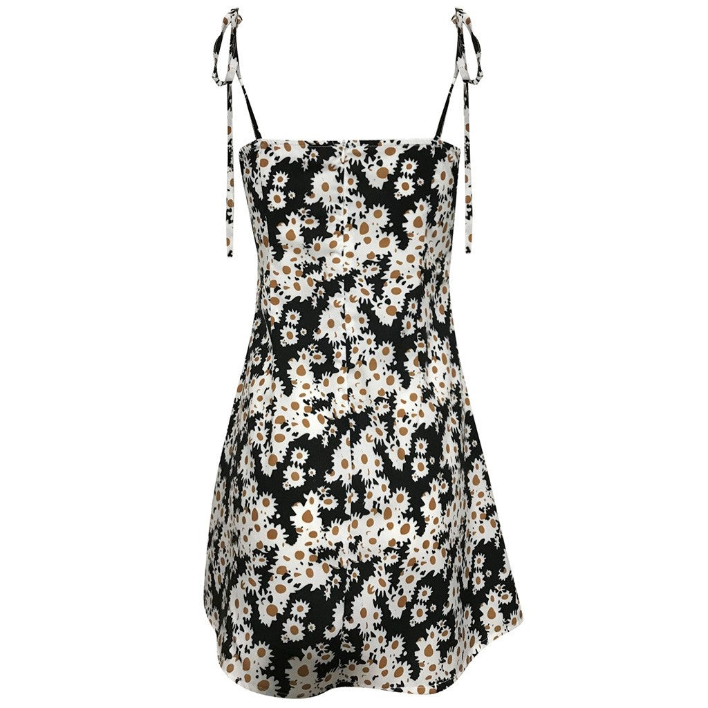 Floral V-neck Print Cami Dress