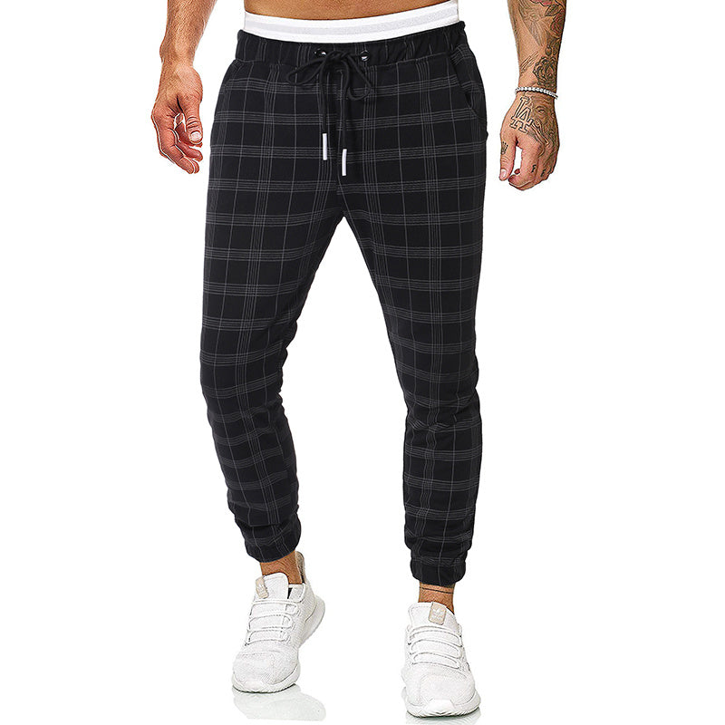 Men's Fashion Checkered Casual Style Joggers