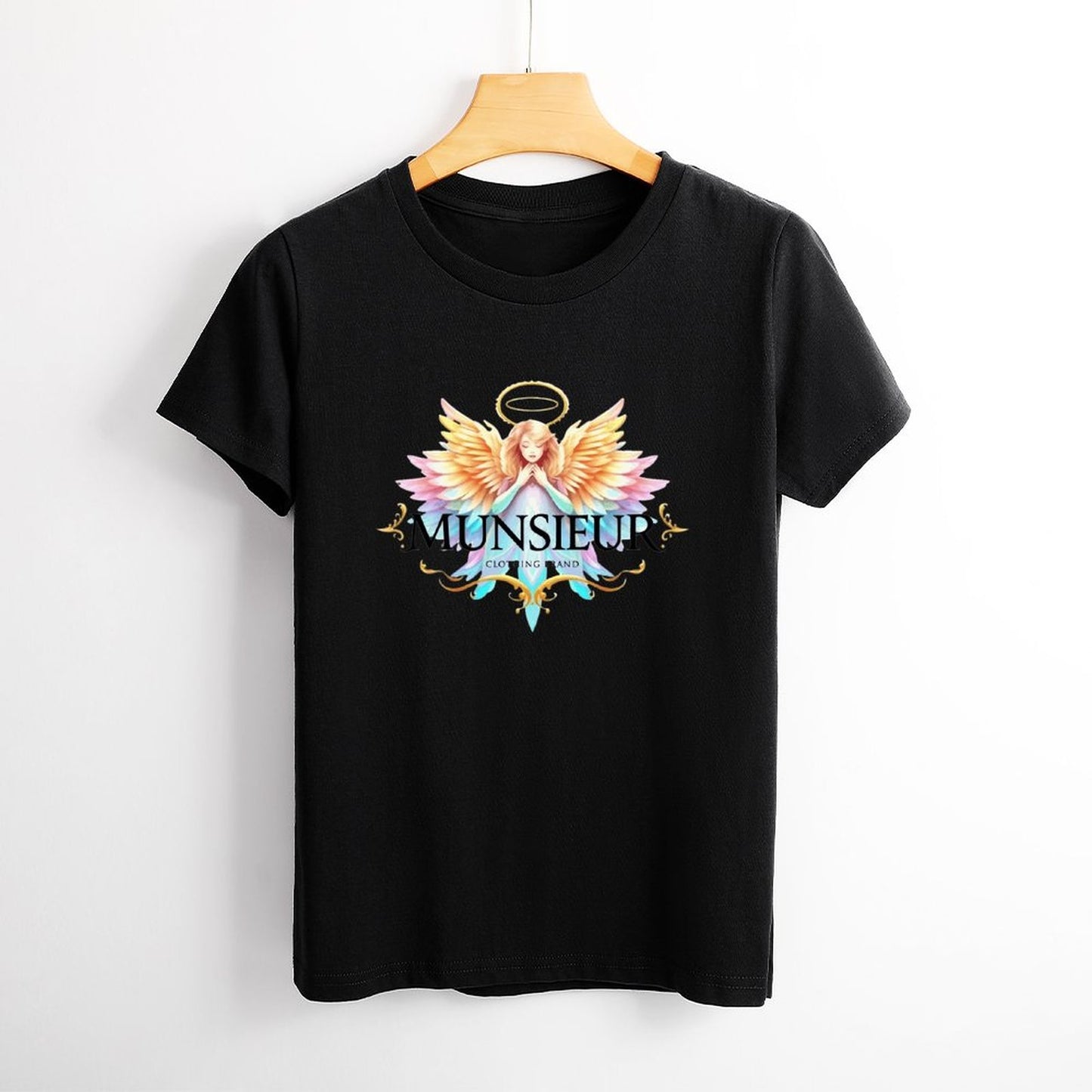 Munsieur Designer T-shirt for Women "Angel" Drip With Confidence Streetwear for Her