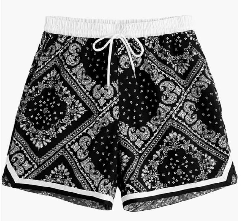 Graffiti 3D Casual Loose Assorted Men's Beach Shorts