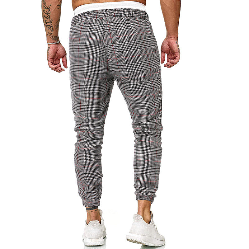 Men's Fashion Checkered Casual Style Joggers