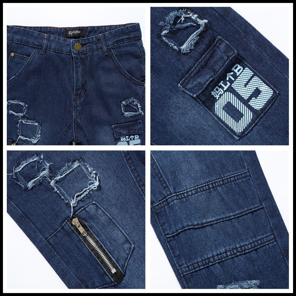 Slim-fit Ripped Pants