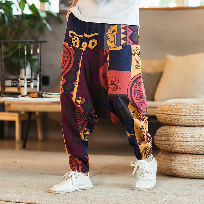 Loose Hip-Hop Style Linen Casual Joggers