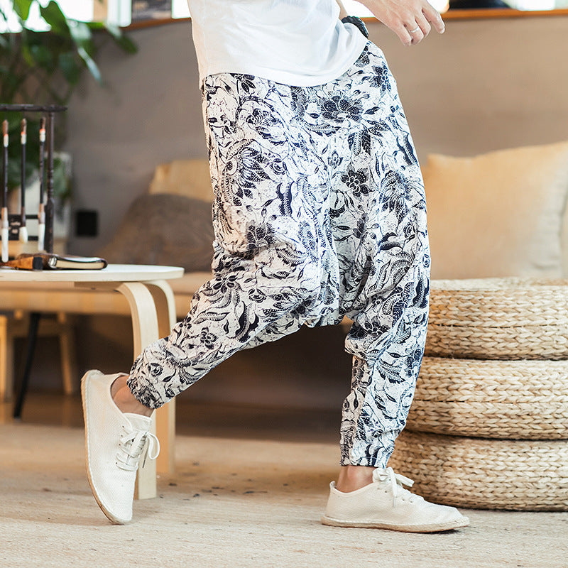 Loose Hip-Hop Style Linen Casual Joggers