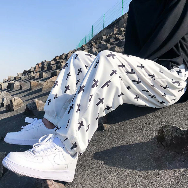 Trendy Cross Nine-Point Joggers