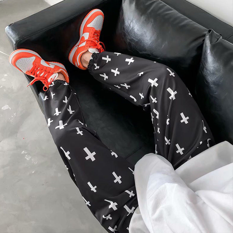 Trendy Cross Nine-Point Joggers