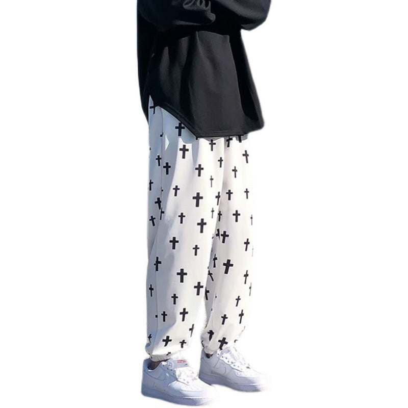 Trendy Cross Nine-Point Joggers