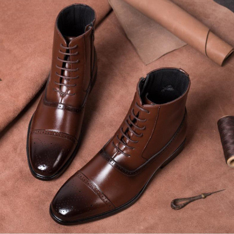 Men Big Size Plush Warm Winter Striders Men's Brown Vintage Men's Striders