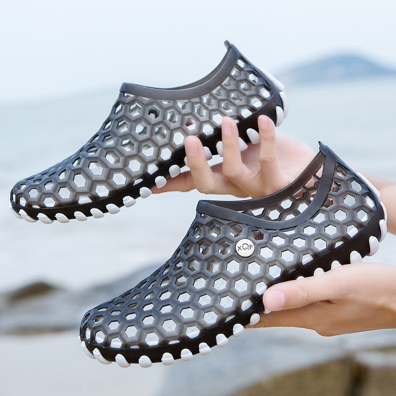 Summer Korean New Style Hollow Beach Flip Flops Breathable