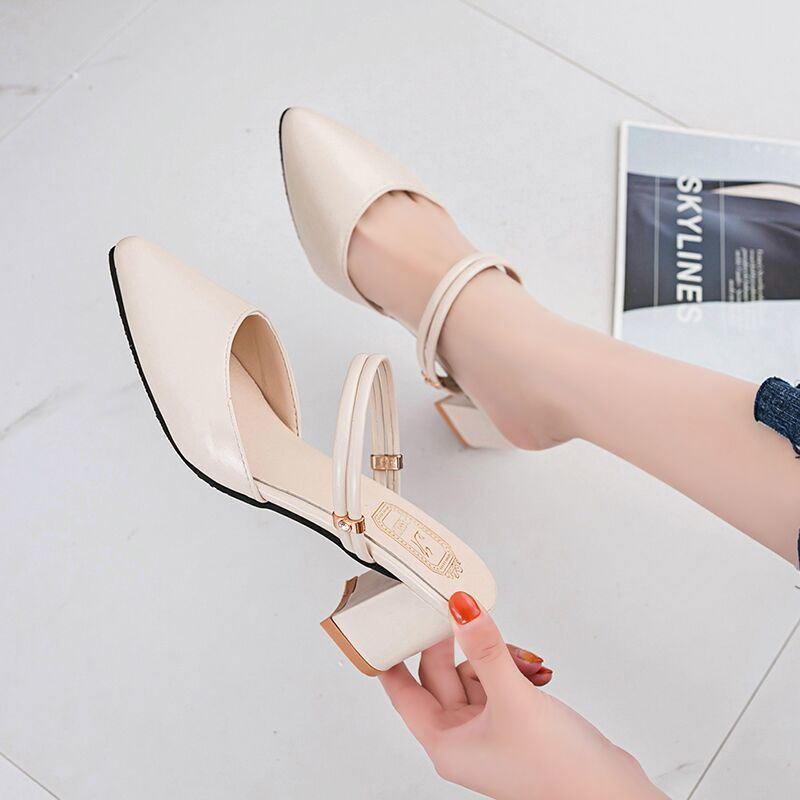 Summer Women's Thick-High Heels Baotou