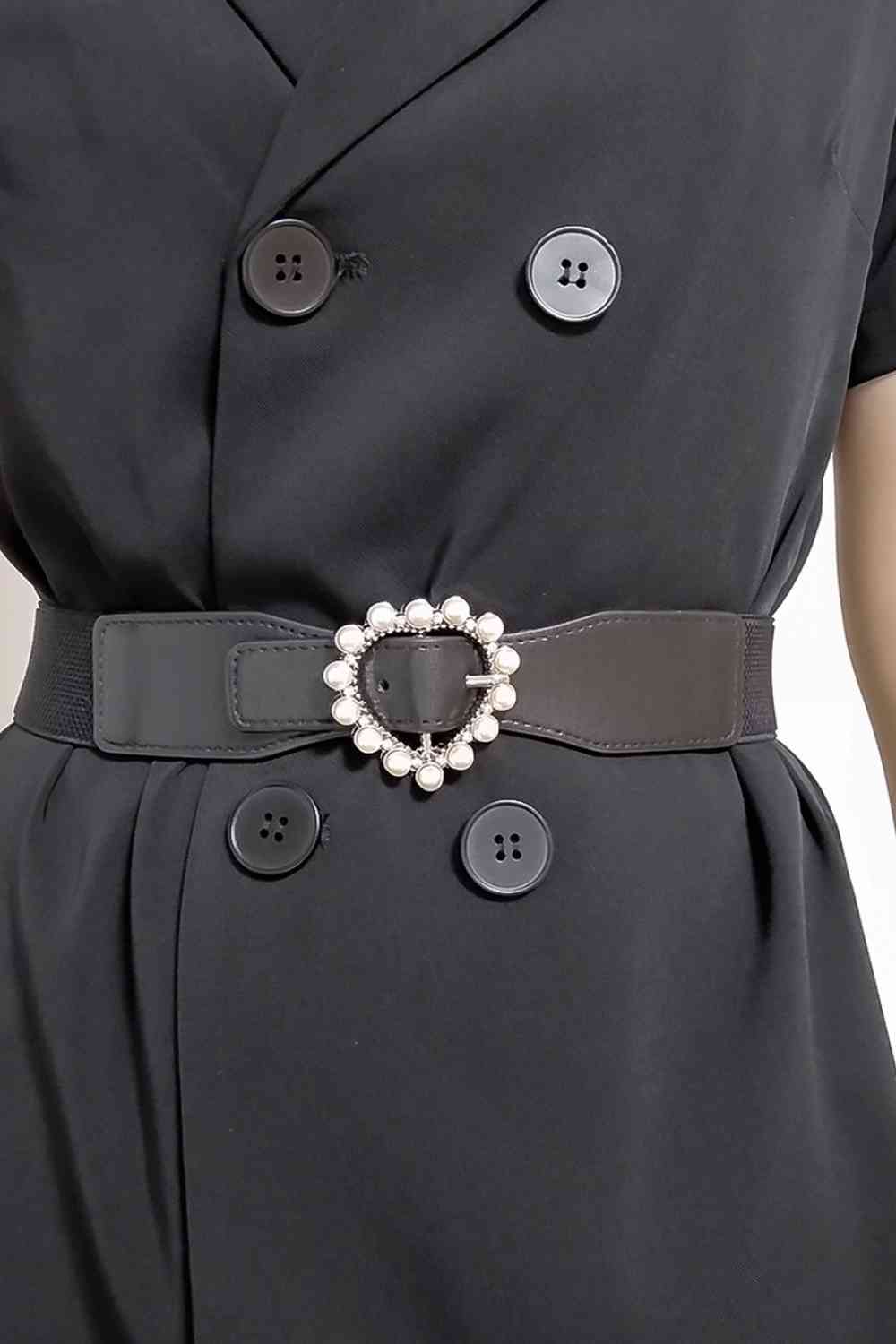 Pearl Buckle Elastic Belt - Munsieur