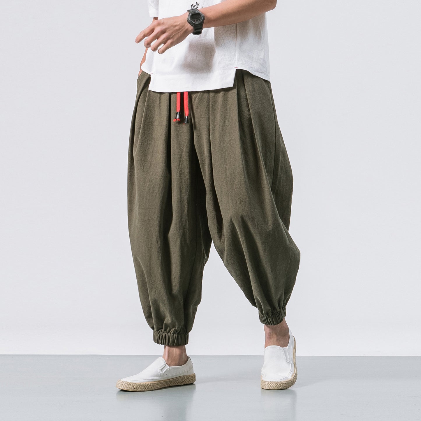 Men's Four Seasons Cotton Loose Hanging Gear Men Flying Squirrel Joggers